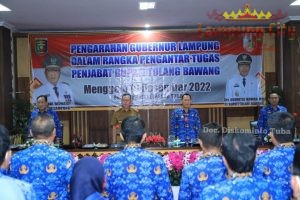 Pengarahan Gubernur Lampung Dalam Rangka Pengantar Tugas Penjabat Bupati Tulang bawang
