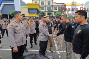 Ops Lilin Krakatau 2022, Kapolda Lampung Pimpin Apel Gabungan Tekab 308 Presisi Polda Lampung Dan Jajaran