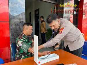 Polda Lampung Aktif Beri Pelayanan Kesehatan Petugas Pengamanan dan Petugas Pemilu