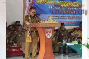 Pj. Bupati Mesuji Paparkan Capaian Kinerja di Kecamatan Tanjung Raya