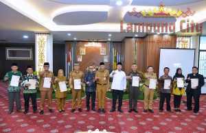 Disaksikan Menteri ATR/BPN, Gubernur Mirza Bersama Kepala BPN Tandatangani NPHD