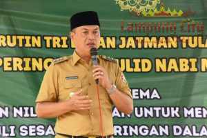 Bupati Tubaba Hadiri Pengajian Tri Lapan dan Peringatan Maulid Nabi