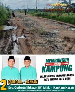 Jalan Rusak di Pasiran Jaya Memburuk, Warga Desak Pemkab Tulangbawang Tepati Janji Perbaikan