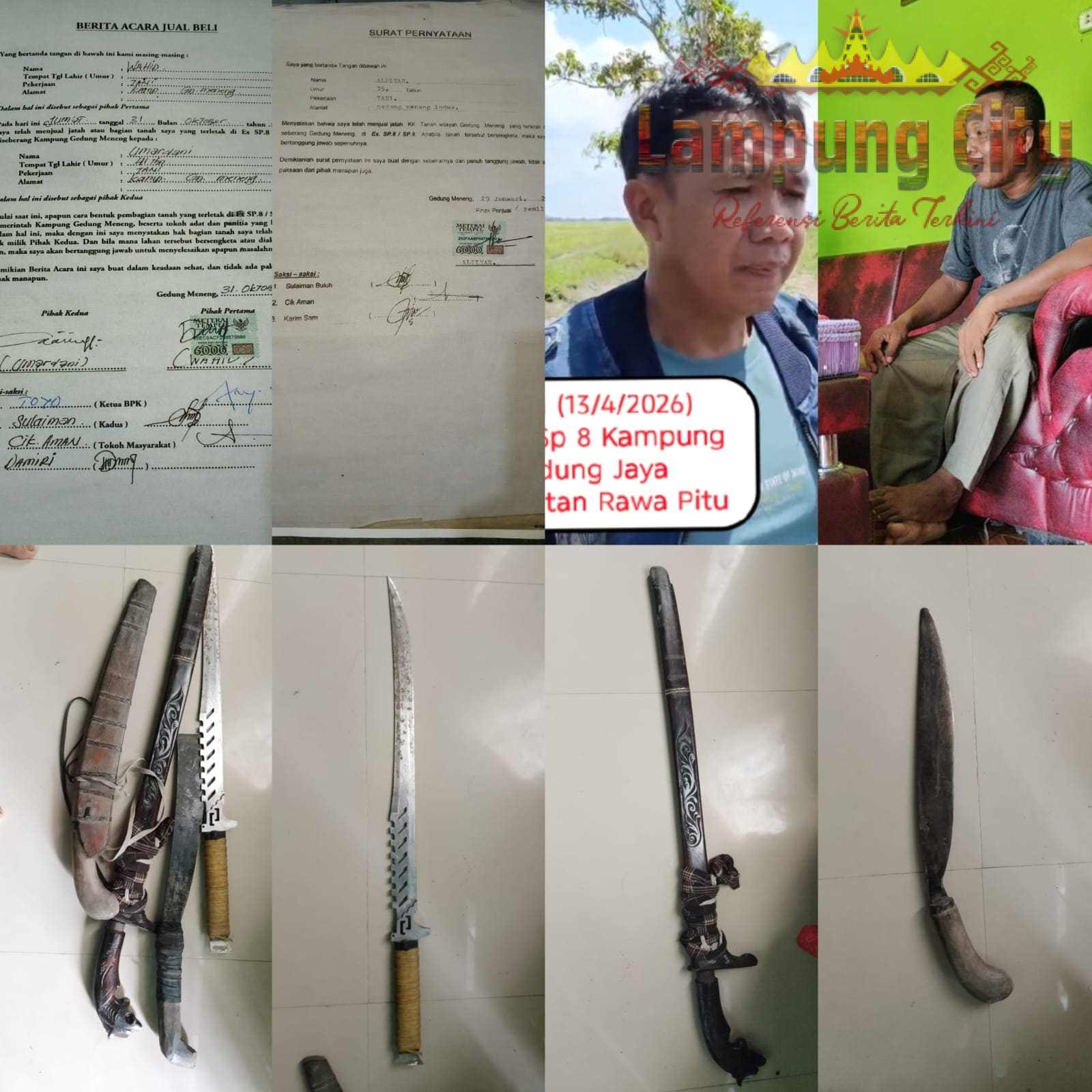 Diduga Bukti Kepemilikan Hak Diragukan Oleh Pihak Aparatur Kampung Gedung Jaya Rawa Pitu Lantaran Kurang Memenuhi Syarat