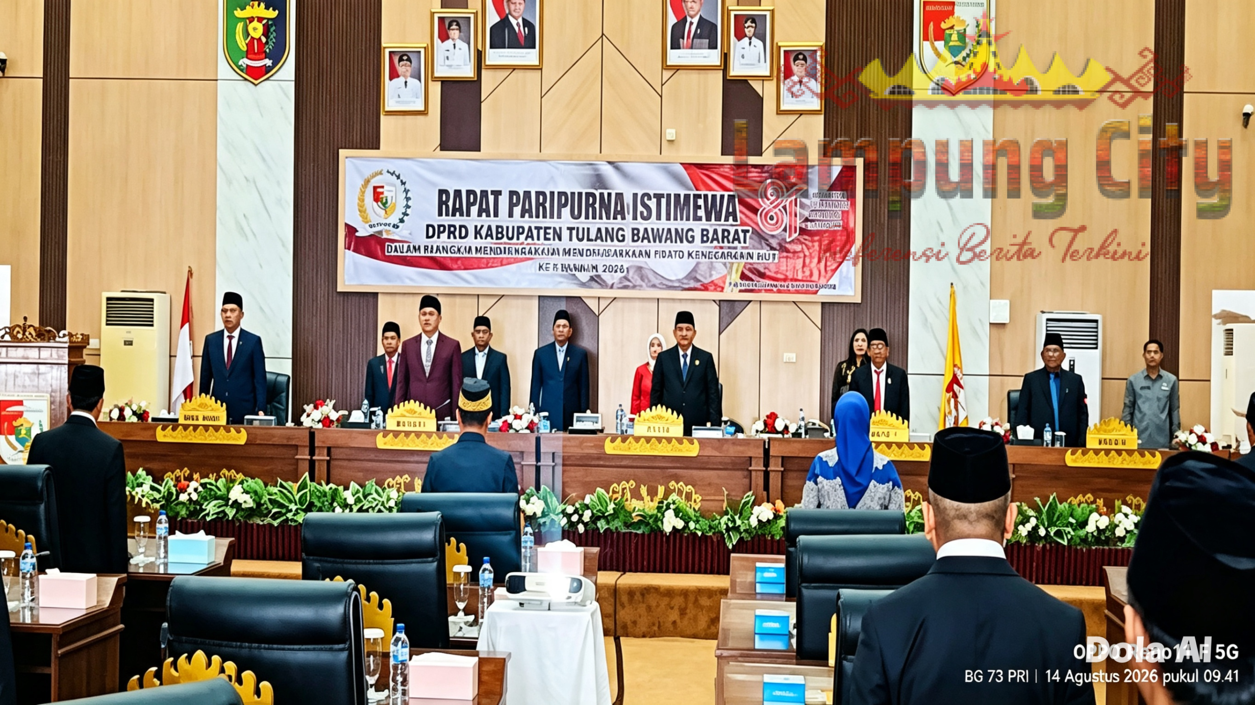 DPRD Tubaba Gelar Rapat Paripurna Istimewa, Dengarkan Pidato Kenegaraan Presiden RI