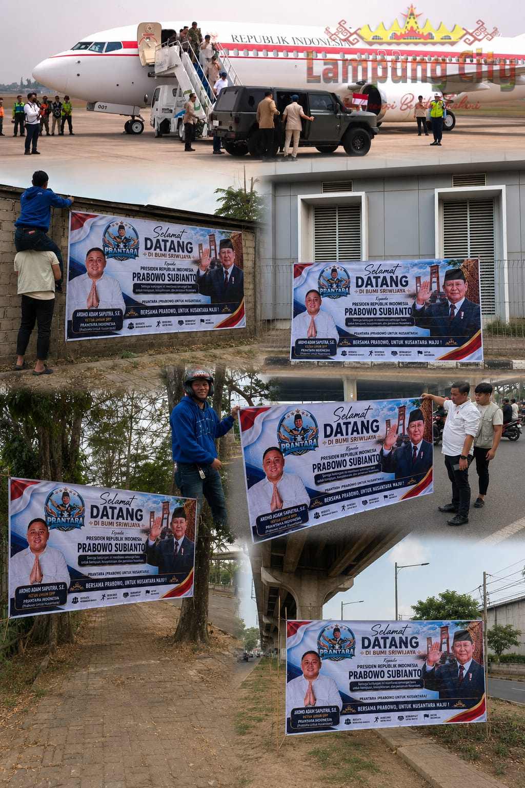 Kunjungan Presiden Prabowo ke Sumsel, Relawan Prantara Indonesia Sambut dengan Ucapan Selamat Datang