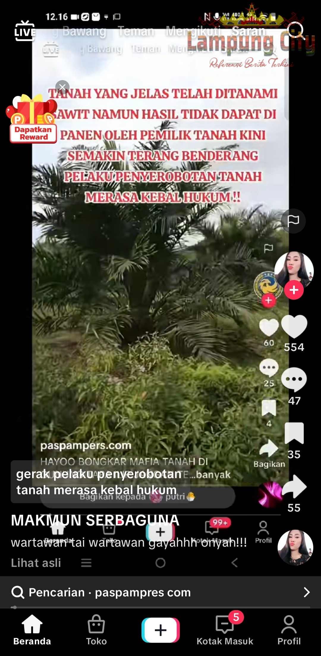 Geger di Media Sosial, Ucapan Akun Makmun Serbaguna Picu Kegeraman Insan Pers Tulang Bawang